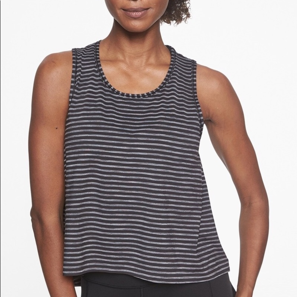 Athleta workout racerback athletic tank black/gray